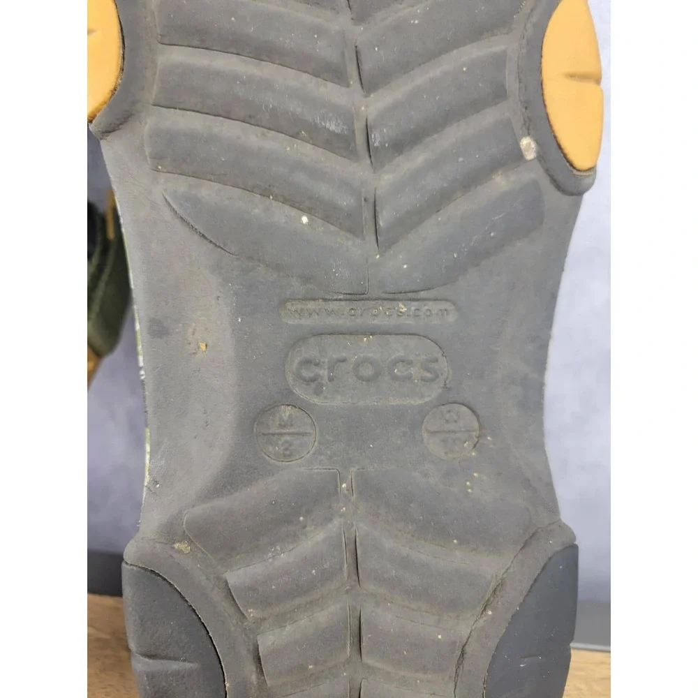 Crocs Classic‎ Camouflage Clog Sandals Green Tan Black